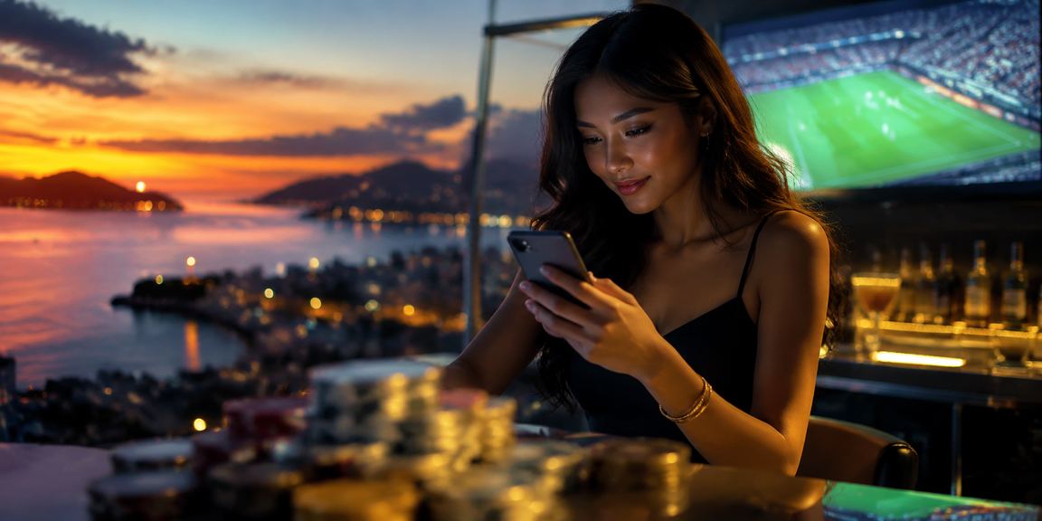 Pengguna dari Kota Kinabalu menggunakan platform pertaruhan bola sepak mrlucky88 melalui telefon pintar